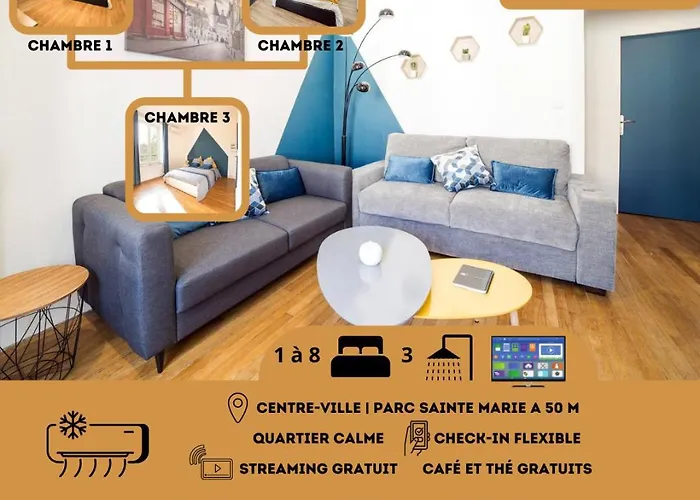 Appartement Le Grand Dupont du Parc Ste-Marie - OscarNewHome